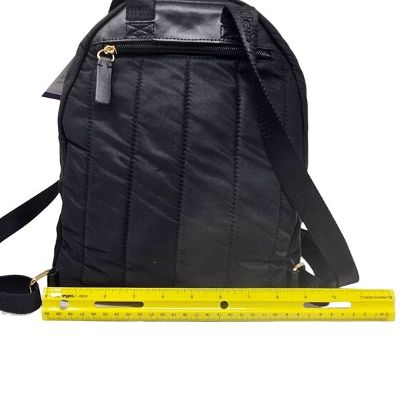 Calvin Klein Mini Back Pack Black Gold Zipper Adjustable Straps Pockets RN54163 main image 14